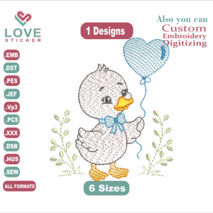 Patinho Embroidery Designs,Machine Embroidery Designs, Files Instant Download