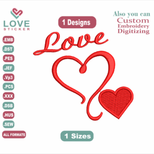 love Embroidery Designs, Files Instant Download