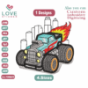 Car Embroidery Designs,1 Designs & 4 Size,Embroidery Designs, Files Instant Download