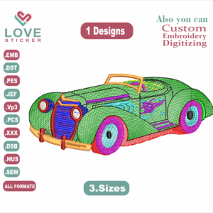 Classic Cars Embroidery Design,1 Designs & 3 Size,Embroidery Designs,Files Instant Download