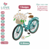 vintage bicycle Embroidery Designs,1 Designs & 5 Size,Embroidery Designs, Files Instant Download