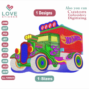 Truck Embroidery Designs,1 Designs & 1 Size,Embroidery Designs,Files Instant Download