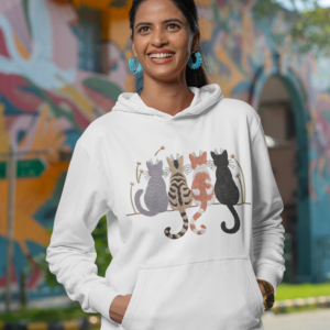 gildan pullover hoodie mockup featuring a woman with a joyful look on the street m39173