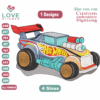 Car Embroidery Designs,1 Designs & 4 Size,Embroidery Designs, Files Instant Download